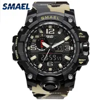 

SL1545C SMAEL Brand Men Sports Watches Dual Display Analog Digital LED Electronic Quartz Wristwatches Military Watch relojes