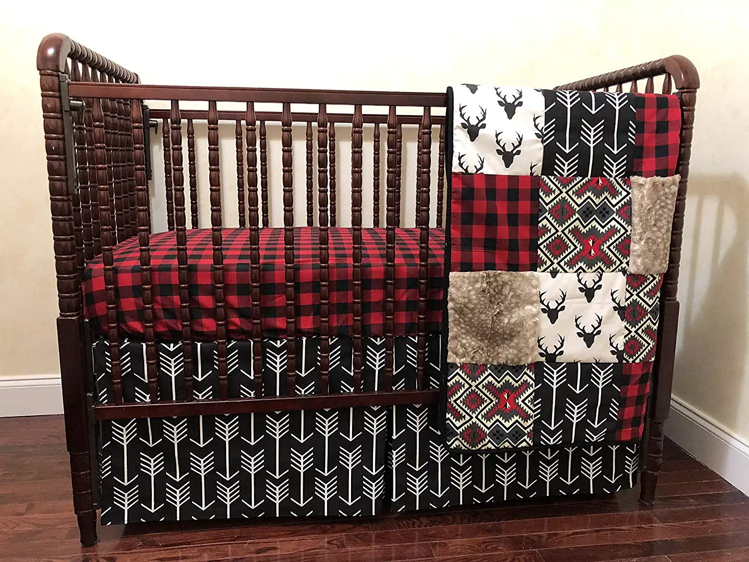 red baby bedding