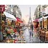 CHENISTORY DZ1009 Paris Street DIY Painting By Numbers Handpainted Canvas Painting Home Wall Art Picture For Living Room gift