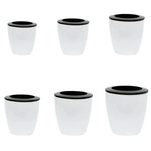 Round Plastic Plant Flower Pot Home Decor Planter Garden Pots For Flowers Office Desk Flower Pots Decorative Garden Supplies