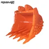 Rock excavator bucket with spade edge or straight edge models available.