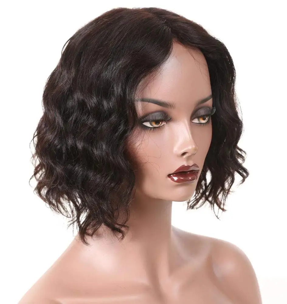 

12 inch body wave brazilian bob lace front human hair wigs for black women, 360 real human hair wig short bob