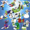 SY6699 Building Blocks Pumping Toy Story Cartoon Woody Jessie Buzz Lightyear Roundup Action Figures For Children Toys Gift