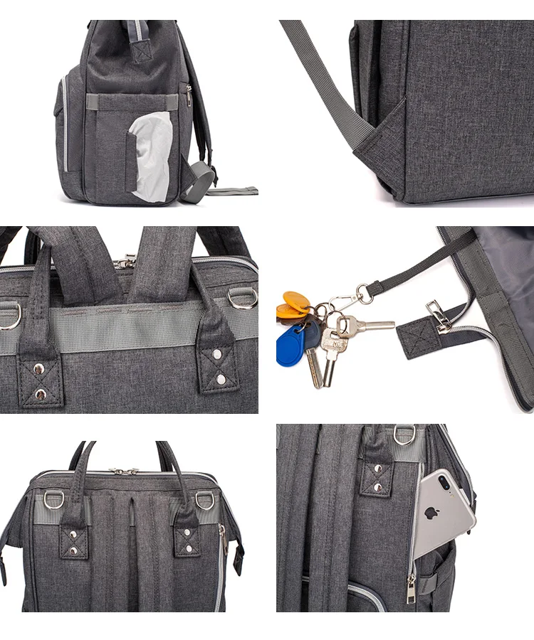 mochila maternal pocket