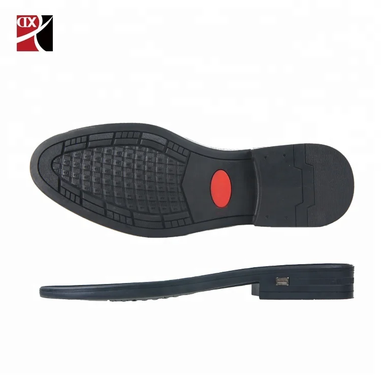 

black rubber making round head men dress leather sole shoes