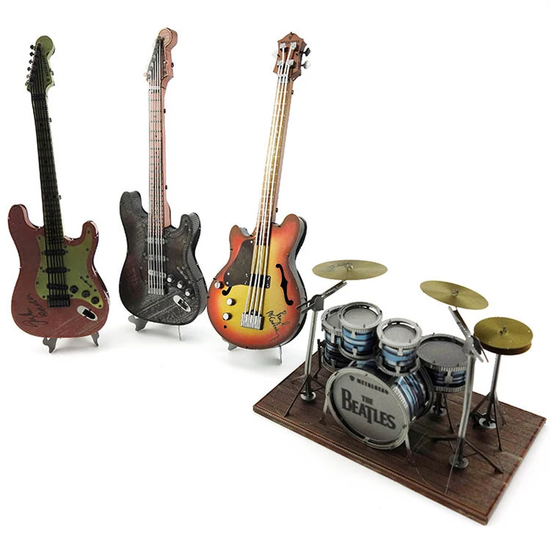 

Fashion 3d guitar and drum set metal puzzle iq metal jigsaw puzzle, Colours