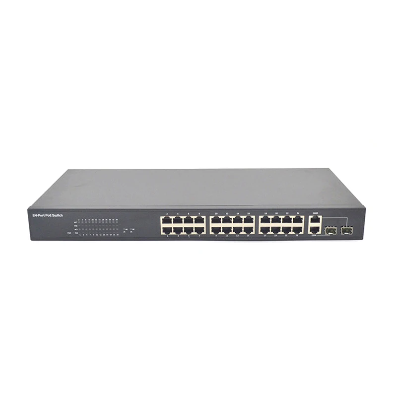 

Sunsoont ethernet switch 24 port 10/100mbps POE with 2 1000mbps gigabit sfp/rj45 network switch POE for HD ip camera C
