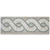 Wave 4x12 Marble Border Tumbled Mosaic Tile