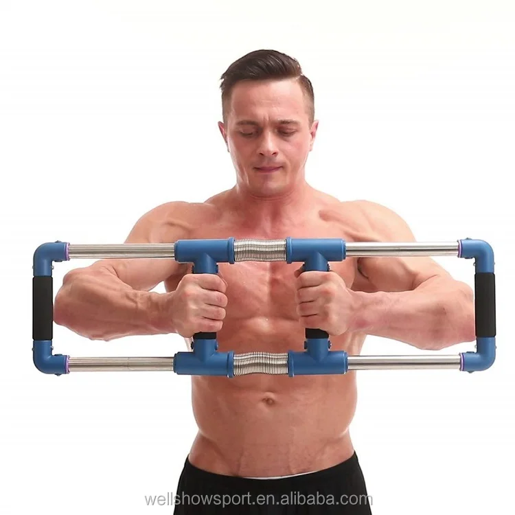 Wellshow Sport Chest Expander Push Down Bar Total Upper Body Press Down