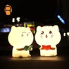 New design LED night light multi-color silicone soft touch sensor will talk cute kitten night light