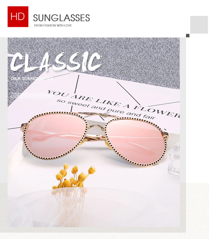 2019 Promotional Foldable Round Frame Women Designer Shades Sunglasses