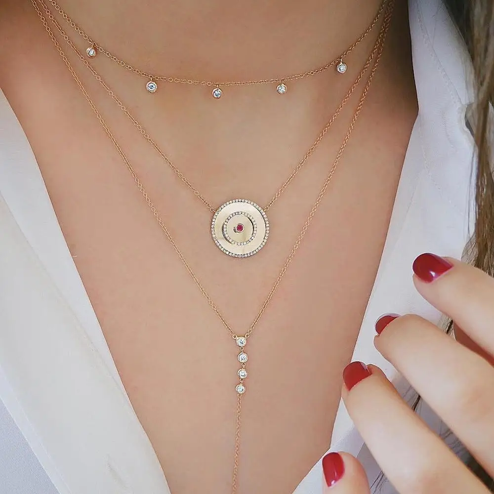 

925 sterling silver women layered choker letter necklace for wedding engagement, N/a