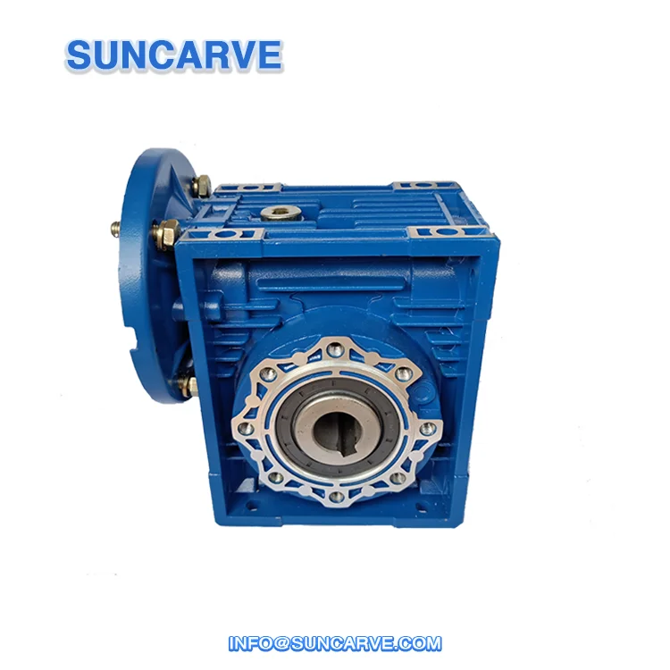 Size 75 Right Angle Worm Gearbox 50:1 Ratio 56 RPM Motor Ready Type NMRV