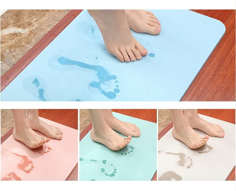 

Water Absorption quick dry bath diatomite bathroom floor foot mat, Multi-color, customize