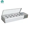 Fridge Cabinet Stainless Steel Pizza Refrigerated Working Bench Table Sandwich Display Counter