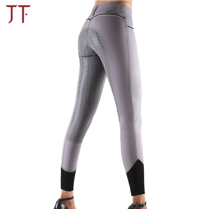 
Silicone Printing Stirrups Horse Breeches Custom High Waist Horse Riding Tights 