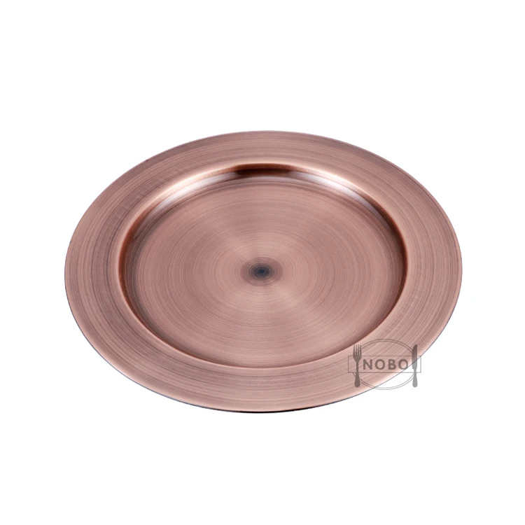 Stainless Steel Standard Dinner Plate Size Cheap Gold Charger Plates