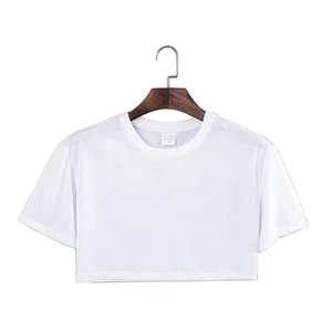 2019 Most Popular Female Blank T Shirt 100% Cotton Cheap Plain Women Casual Gym Crop Top T Shirt