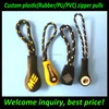 Custom personalized cord locking plastic zipper pulls