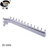 Wall mounting bracket metal coat hooks slotted channel bracket shopping mall hanging display clothes