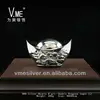 [ASA-005] 999 Silver Objects D' art--Double Dragons Ingot (L) , 999 Sterling Silver Objects, with Silver Plated and Nickel Free.