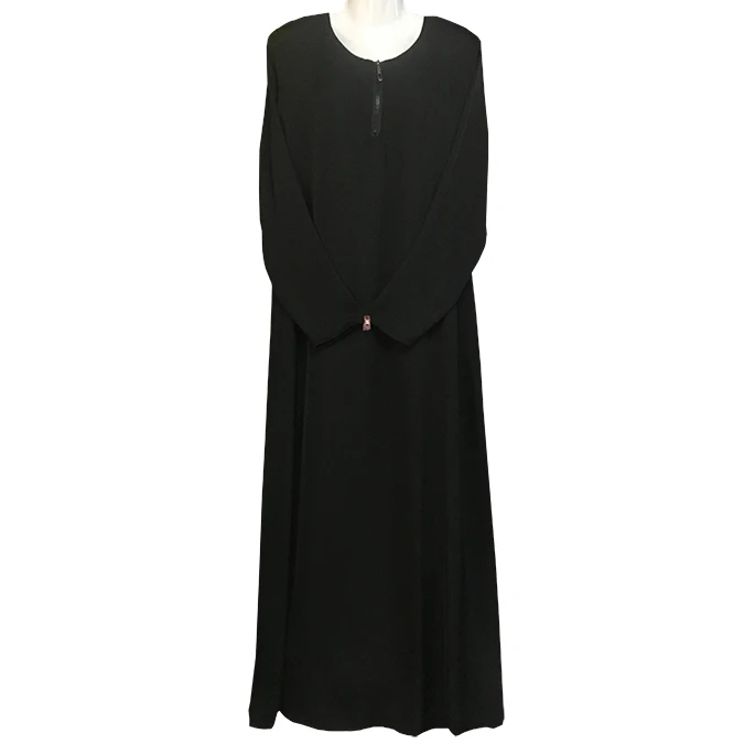

attractive price new model 2017 simple black dress abaya with zipper