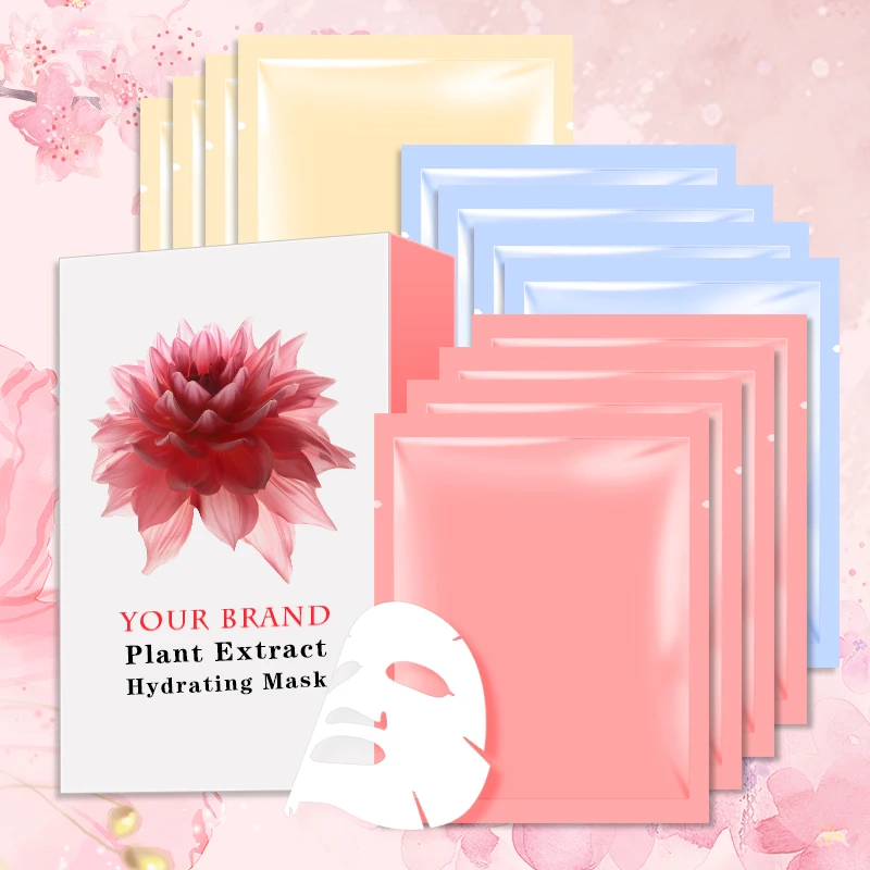 

Private label OEM moisturizing cotton tencel facial mask sheet collagen face mask