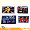 Top quality professional craft process embroidery patch wool custom flag embroidery patch
