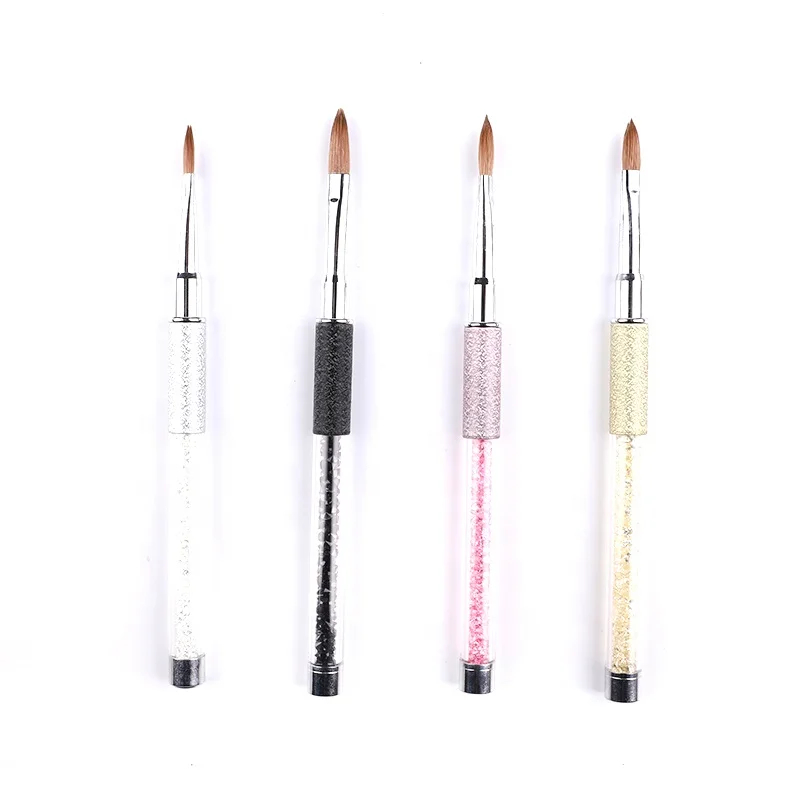 

High Quality Nail Brush Silk Pattern Acrylic Drill Handle Nail Brush Set