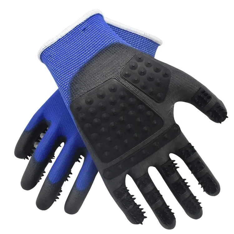 

latex cycling gloves pet cleaning and grooming, Black