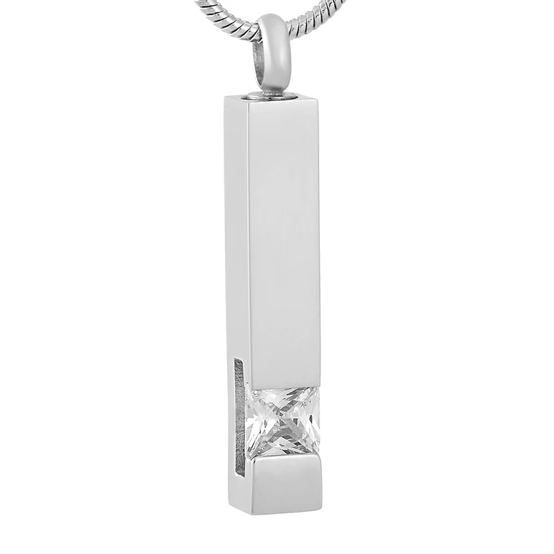 

IJD9726 Clear Crystal Inlay cremation pendant with cross chain 20 pieces a lot, Silver;gold;pink;black