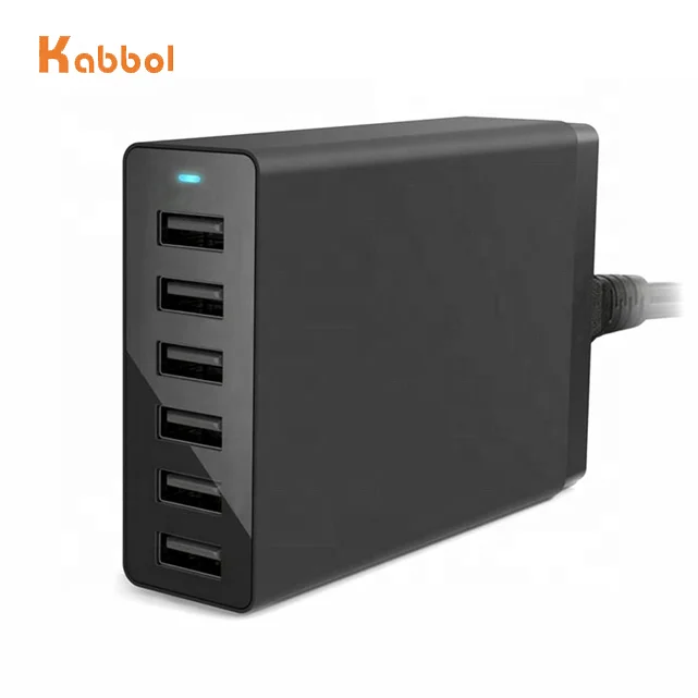 

Anker High Quality 50W 6 Port 10A USB Charger Charging Station for Phone and Tablet, Black/white