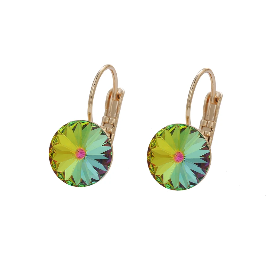 

97462 xuping jewelry fashion 18k gold plated small earings with lever back