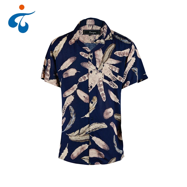 

Manufactory wholesale short sleeve floral soft rayon mens beach wear shirts