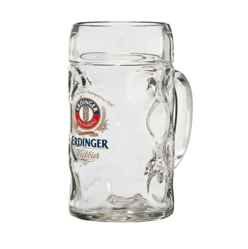 

Erdinger German Dimpled Beer Stein Mug 1 Liter/28oz, Any color