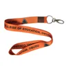 Customized logo heat-transfer sublimation printing polyester lanyard with trigger snap metal hook