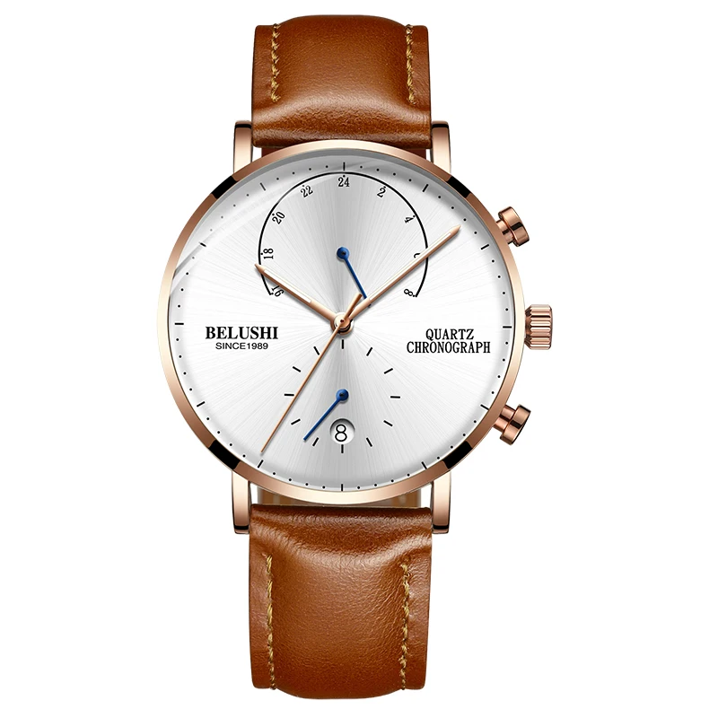 

Belushi 537 Mens Watches Top Brand Luxury Quartz Fashion Men Wrist Watches Waterproof Male Calendar Clock relogio masculino 2019