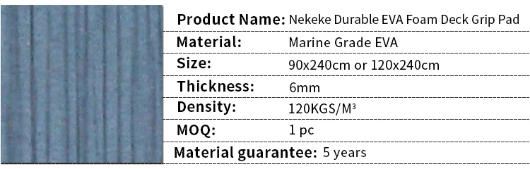 NEKEKE 6 mm thick customized durable marine EVA foam deck pad boat yacht flooring decking Mat