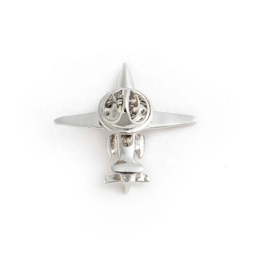 Factory supply custom made 3D plane metal pin badge
