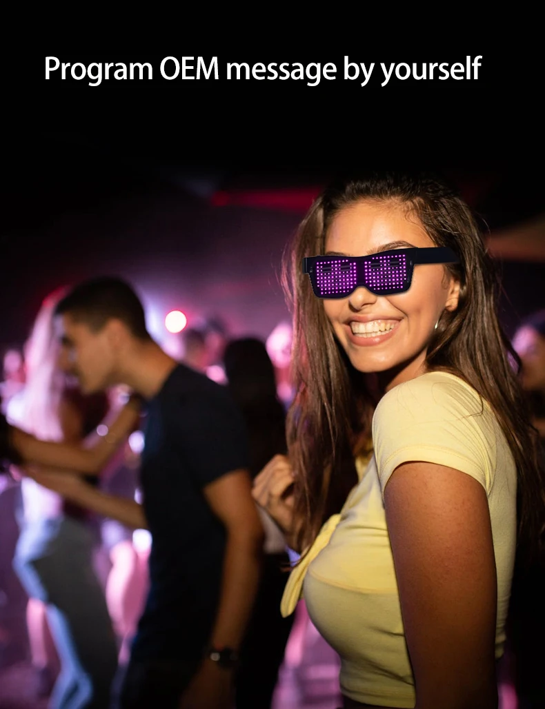 led scrolling glasses