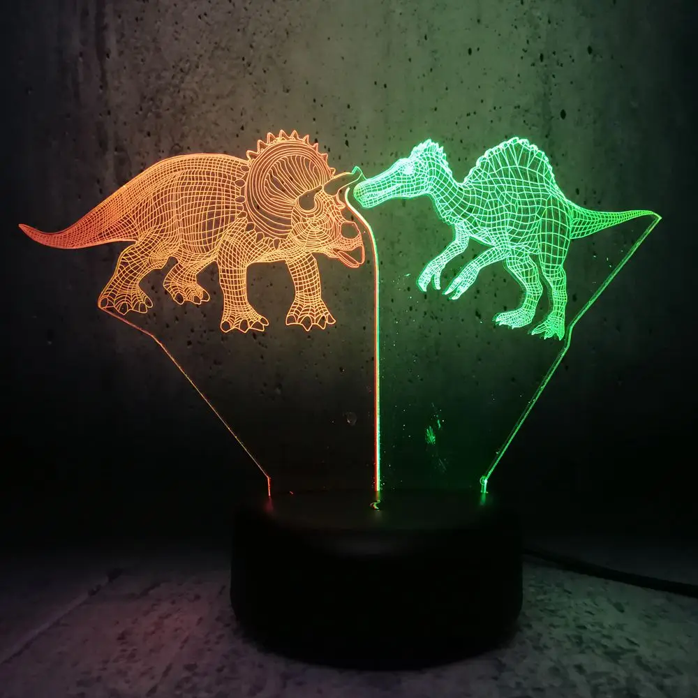 3D LED lamp mix dual color lava Jurassic park movie fans best cool gifts teenager children gift home creative decor moon light