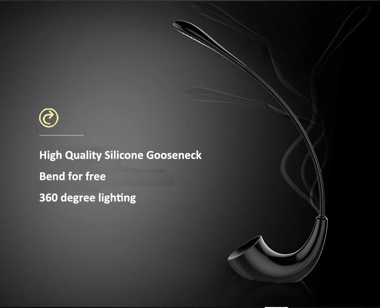 smoking pipe led table lamp 3 level brightness LED book light 6000K