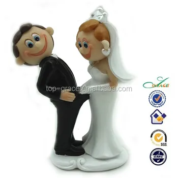 Custom Made Resin Comical Cartoon Wedding Cake Topper - Buy Cartoon