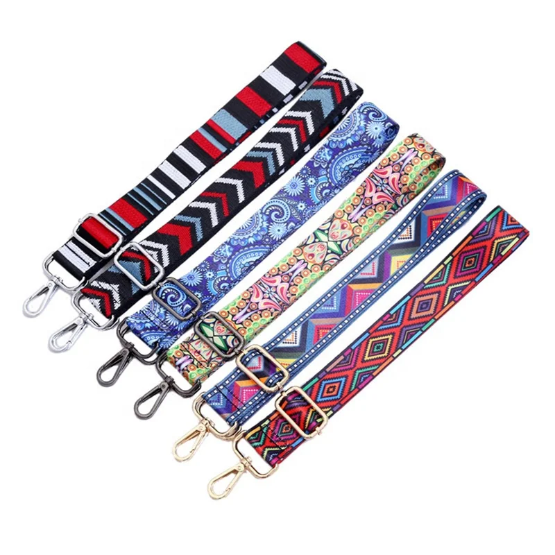 

38mm 1.5inch Wide Bag Accessories Printed Fabric Shoulder Straps Wholesale, 6 styles