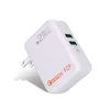 White Dual port usb Mobile Phone Charging QC3.0 wall unit 5v 3a charger adapter with CE FCC ROHS