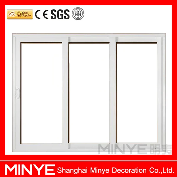 Triple Tracks Pvc Sliding Window/triple Sliding Tracks Plastic Windows