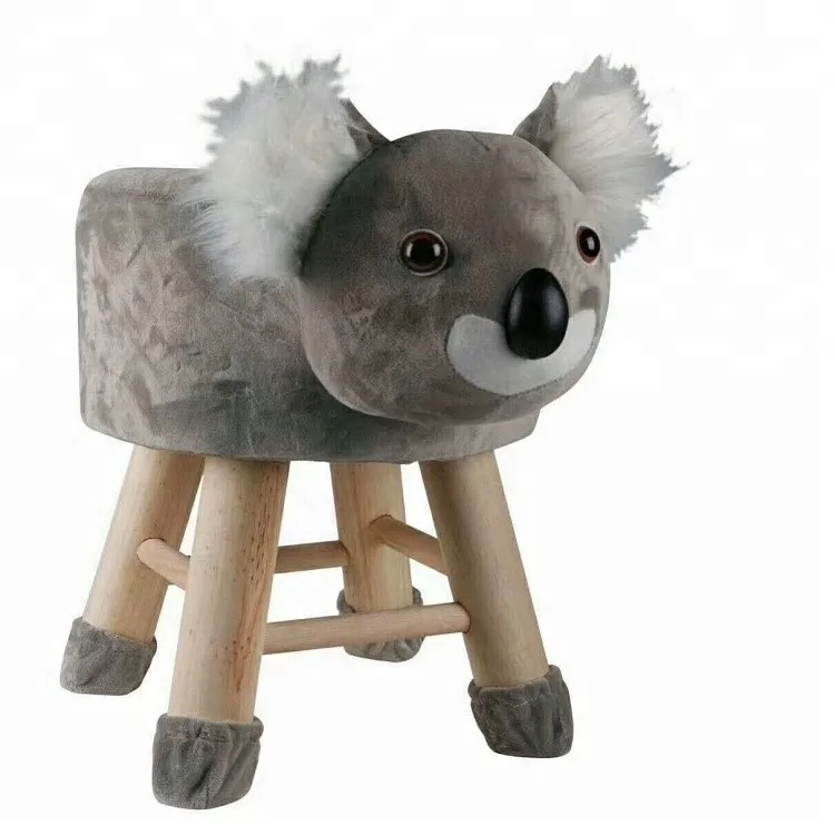 Children Animals Sheep Storage Stool Fluffy Fabric Ottoman Creative