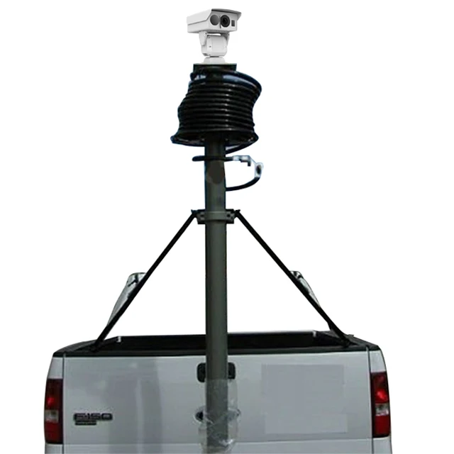 4m Customized telescopic cctv camera mast pole