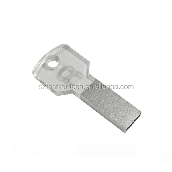 Hot sale OEM LOGO promotion gift Acrylic crystal key usb pendrive with led light - ANKUX.COM