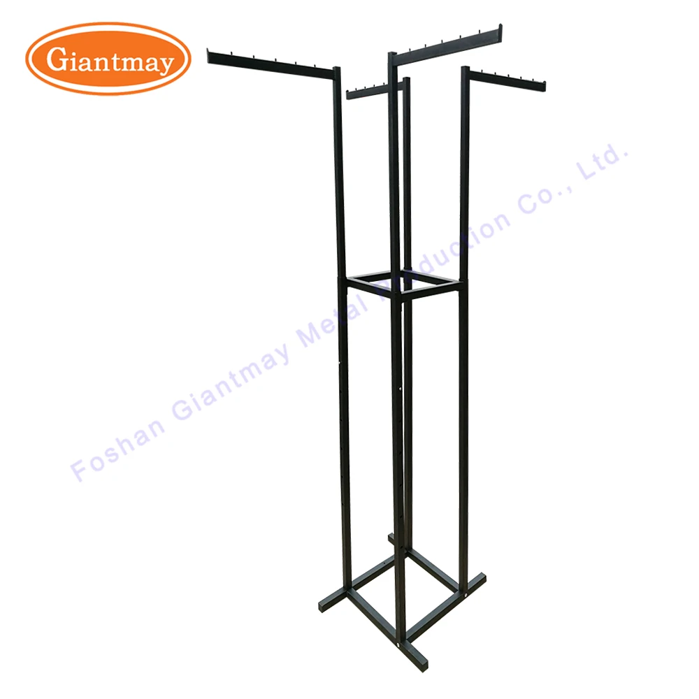 Black Iron Apparel 4 Way Clothing Pipe Metal Clothes Hanger Display Rack For Shop Buy Clothes